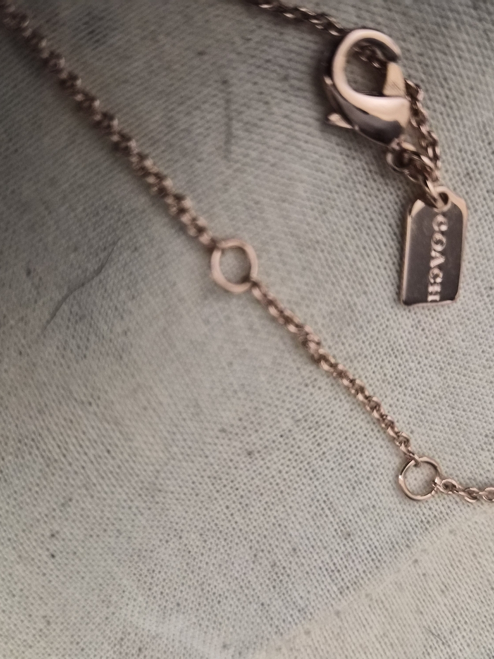 Coach Rose Gold Letter C Necklace - - Picture 3 of 4